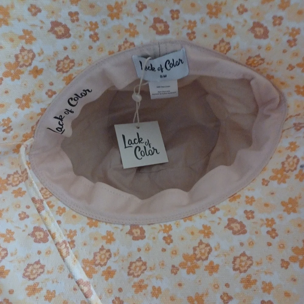 Floral Women's Sun Hat - Cream and Orange